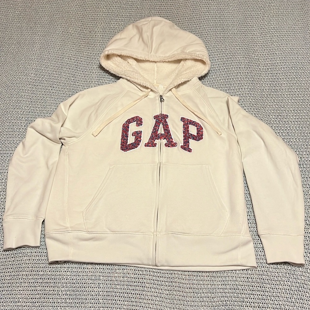 Gap Sherpa lined full zipper hoodie